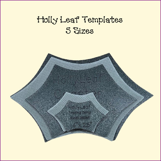 Christmas Holly Leaf Templates