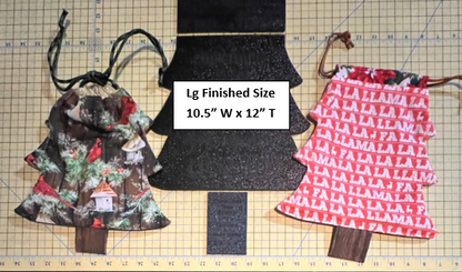 Christmas Tree Drawstring Bag Templates