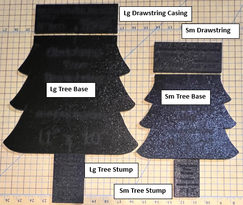 Christmas Tree Drawstring Bag Templates