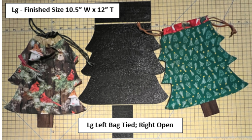 Christmas Tree Drawstring Bag Templates