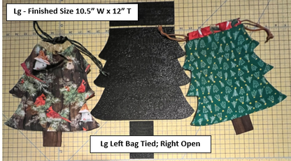 Christmas Tree Drawstring Bag Templates