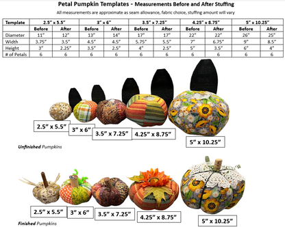 Pumpkin Petal Templates