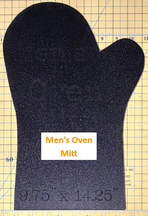 Oven Mitt Templates: Shorty, Shorty Long, for Men