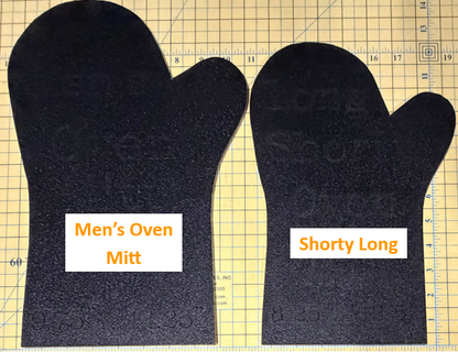 Oven Mitt Templates: Shorty, Shorty Long, for Men