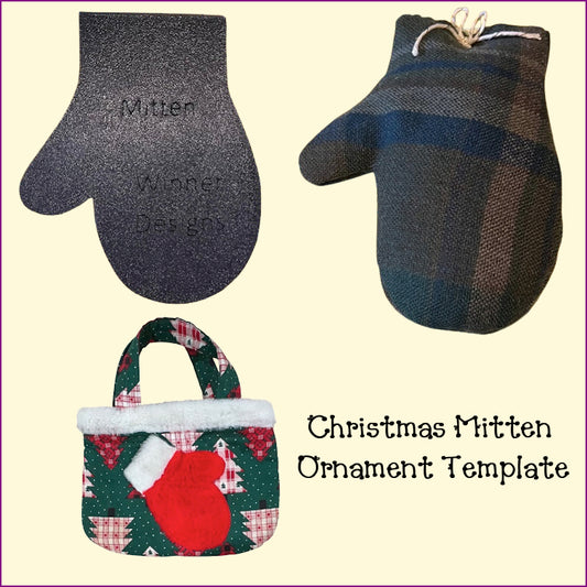 Christmas Mitten Ornament Template