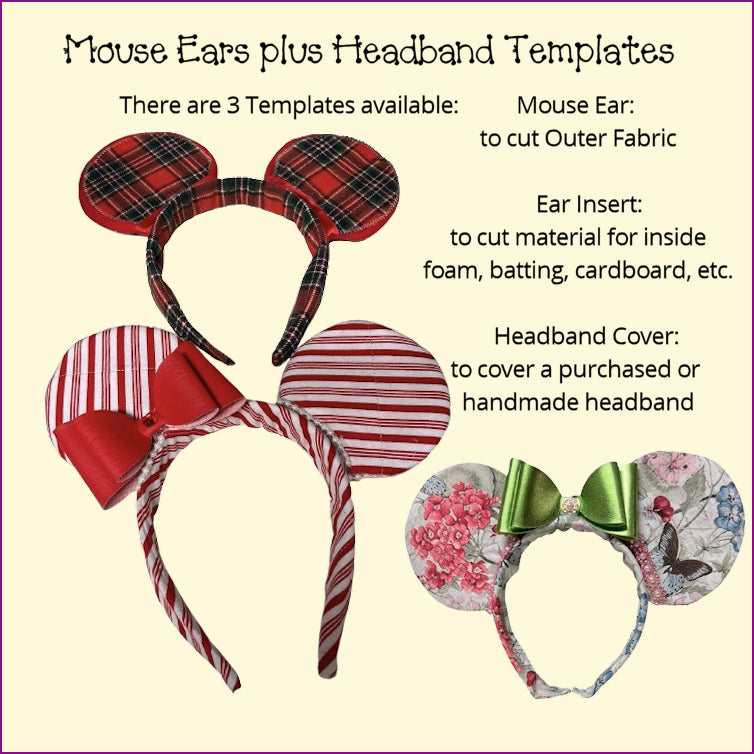 Mouse Ears plus Headband Templates