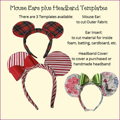 Mouse Ears plus Headband Templates