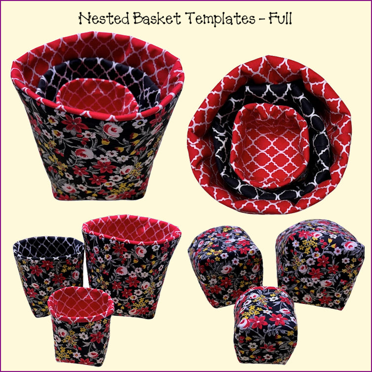 Nested Basket Templates - Full & Half Templates