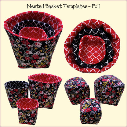 Nested Basket Templates - Full & Half Templates