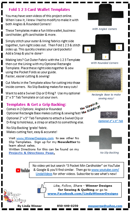 Fold 1 2 3 Card Wallet Template