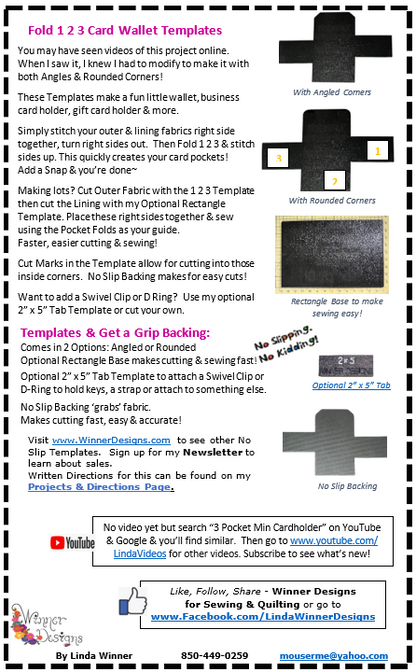 Fold 1 2 3 Card Wallet Template