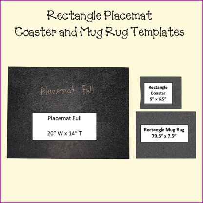 Placemats, Mug Rugs, Coasters  - Rectangle