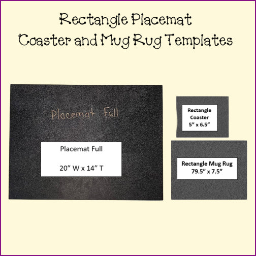 Placemats, Mug Rugs, Coasters  - Rectangle
