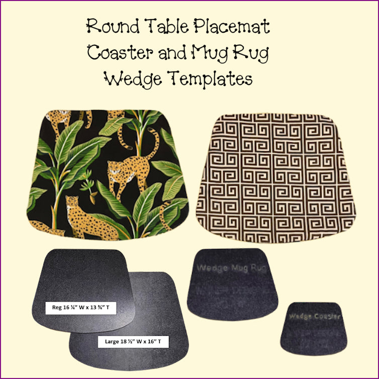 Placemats, Mug Rugs, Coasters  - Round Table