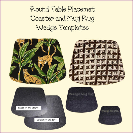 Placemats, Mug Rugs, Coasters  - Round Table