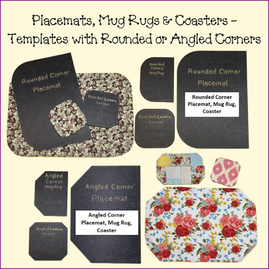 Placemats, Mug Rugs, Coasters  - Angled/Round Corners