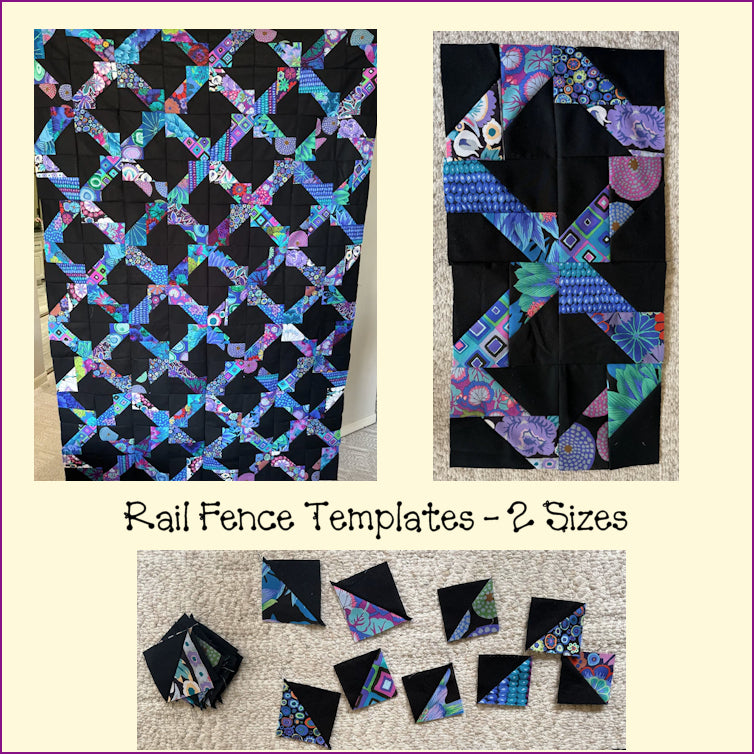 Rail Fence or Twisted Rail Template