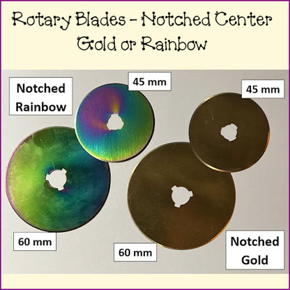 Rotary Cutter Blades - Round & Notched Centers