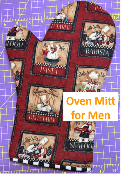 Oven Mitt Templates: Shorty, Shorty Long, for Men