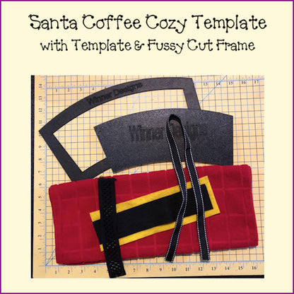 Santa Coffee Cozy Kit w/ or w/out Template/Fussy