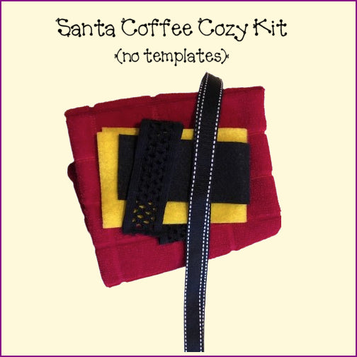 Santa Coffee Cozy Kit w/ or w/out Template/Fussy