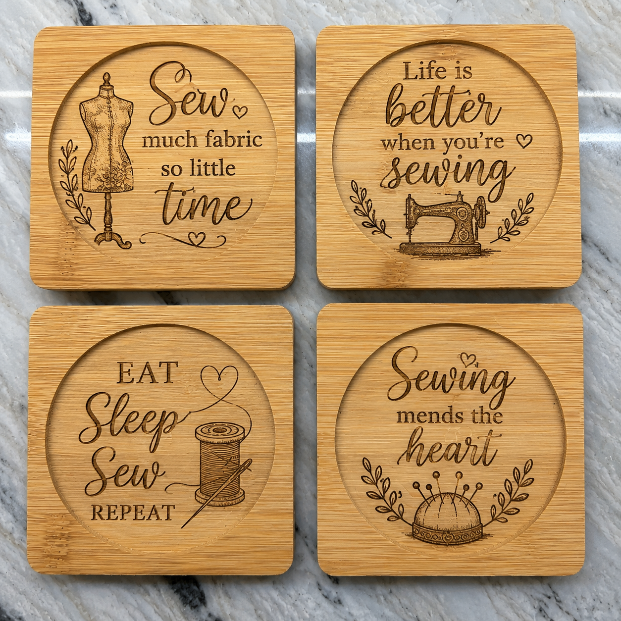 Laser Engraved Coasters