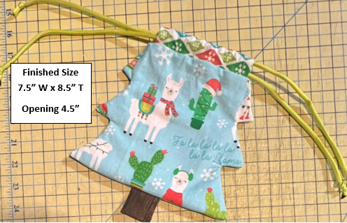 Christmas Tree Drawstring Bag Templates