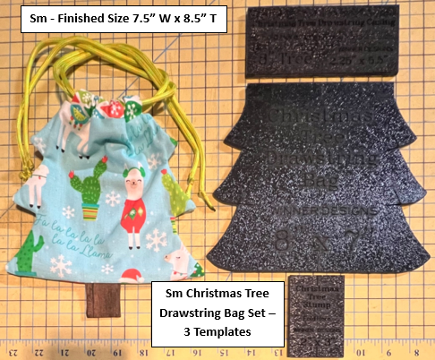 Christmas Tree Drawstring Bag Templates