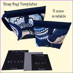 Snap Bag Templates - 3 Sizes