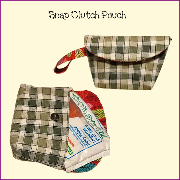 Snap Clutch Pouch 2 Piece Template Set