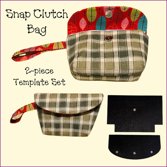 Snap Clutch Pouch 2 Piece Template Set