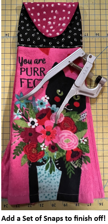 Towel Topper Oval Tab Top Template