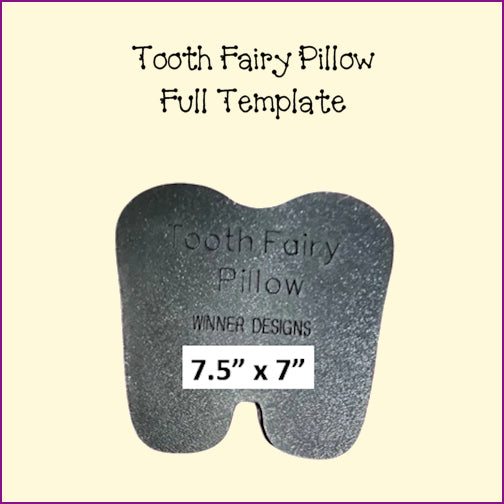 Tooth Fairy Pillow Full or Half Template 2 sizes