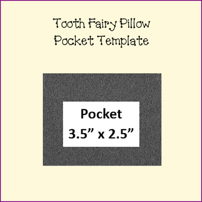 Tooth Fairy Pillow Full or Half Template 2 sizes