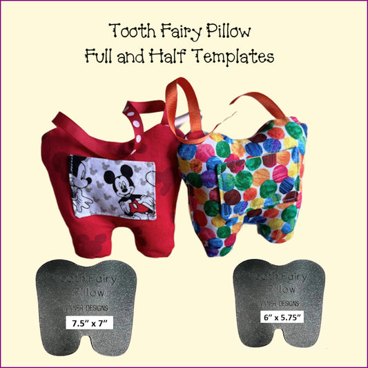 Tooth Fairy Pillow Full or Half Template 2 sizes