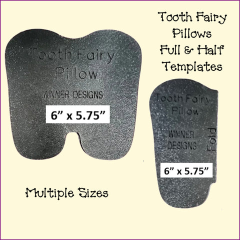 Tooth Fairy Pillow Full or Half Template 2 sizes