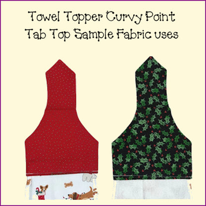 Towel Topper - Curvy Point Tab Top Template