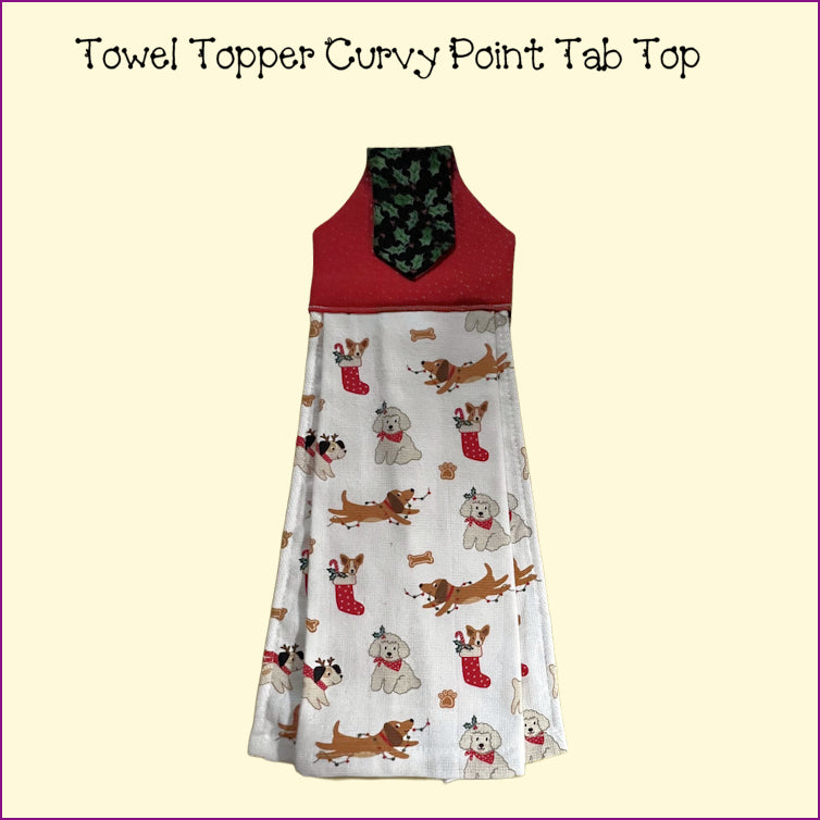 Towel Topper - Curvy Point Tab Top Template