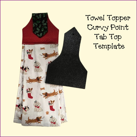 Towel Topper Curvy Point Tab Top Template