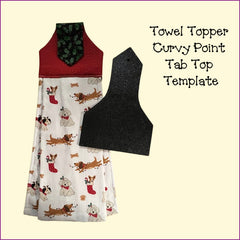 Towel Topper Curvy Point Tab Top Template