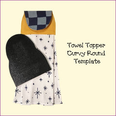 Towel Topper Curvy Round Template