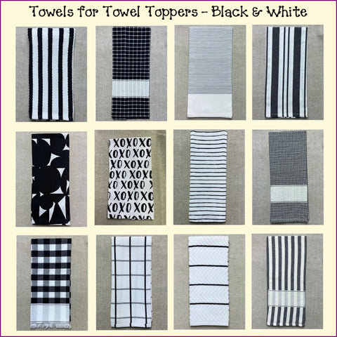 Towels for Towel Toppers - Black & White