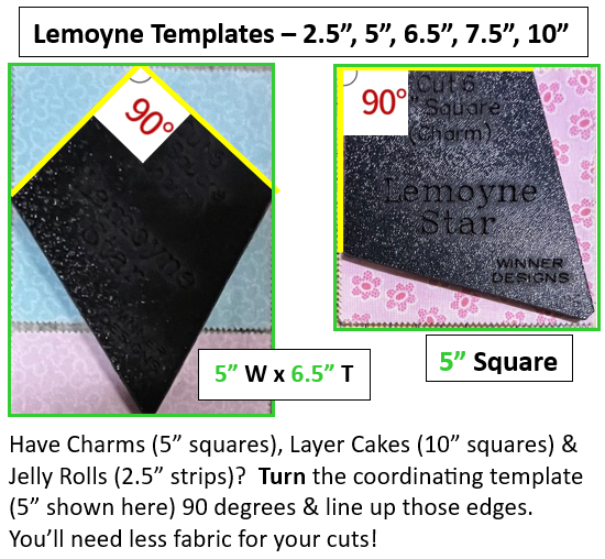 Lemoyne Star Periwinkle Templates