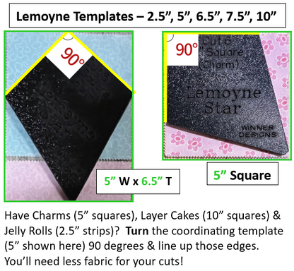 Lemoyne Star Periwinkle Templates