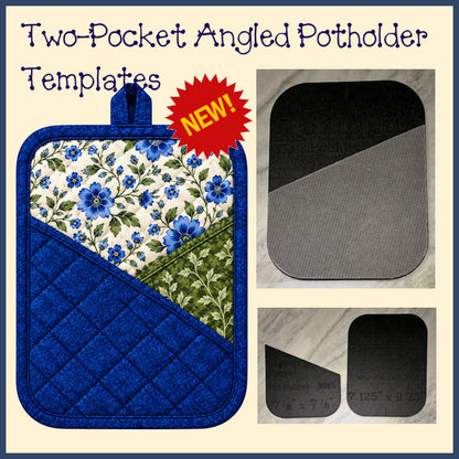 Angled Pockets Pot Holder Template Set