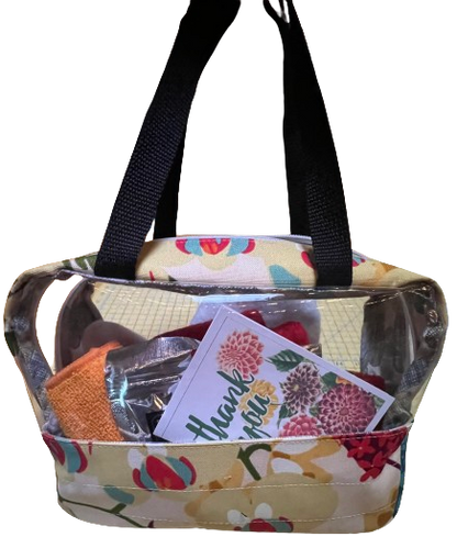 Cosmetic Bag, Fussy Cut Frame, Ruler