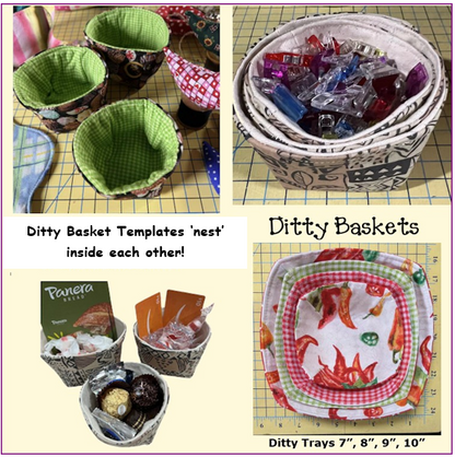 Ditty Basket Templates - Multiple Sizes
