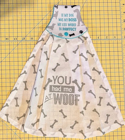 Towel Topper - Apple Core, Fussy Cut Frame V1
