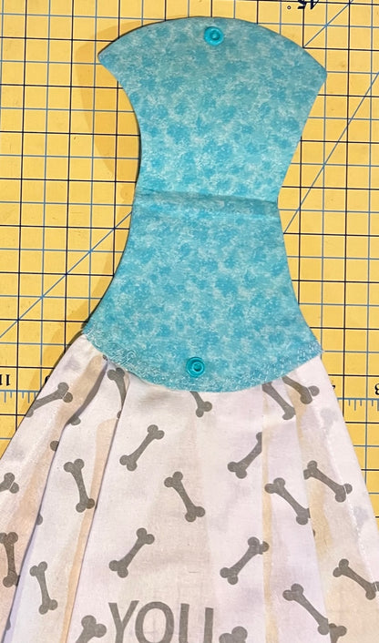 Towel Topper - Apple Core, Fussy Cut Frame V1