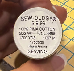 Thread - 100% Pima Cotton - 1200 yards Sewology